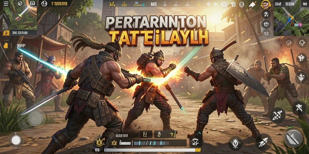 Gameplay seru di arena Battle Royale 99RP.