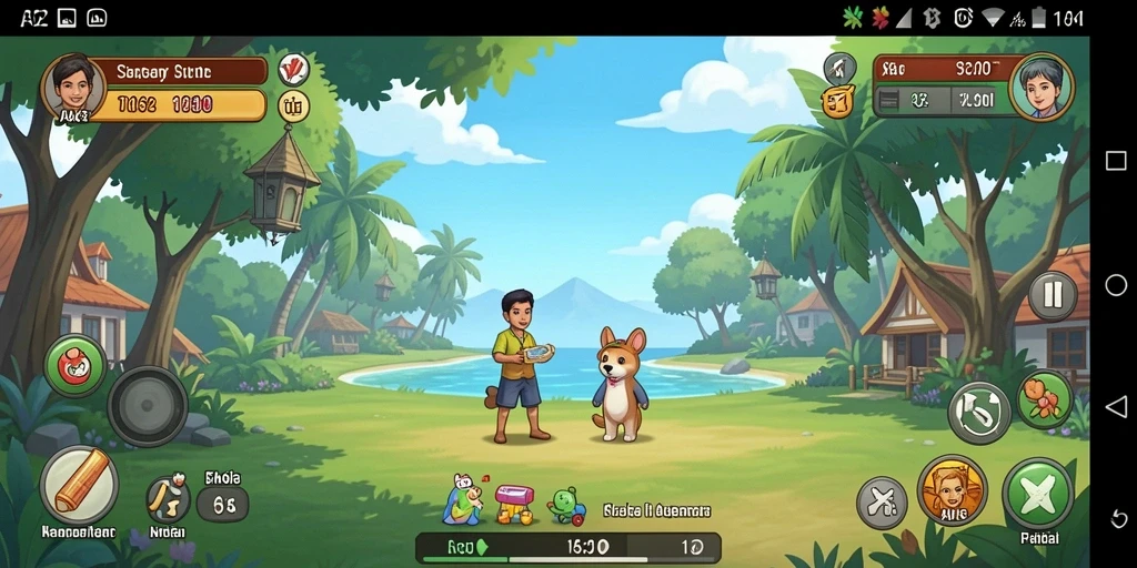 Screenshot AA62 menampilkan gameplay yang seru dan penuh warna.