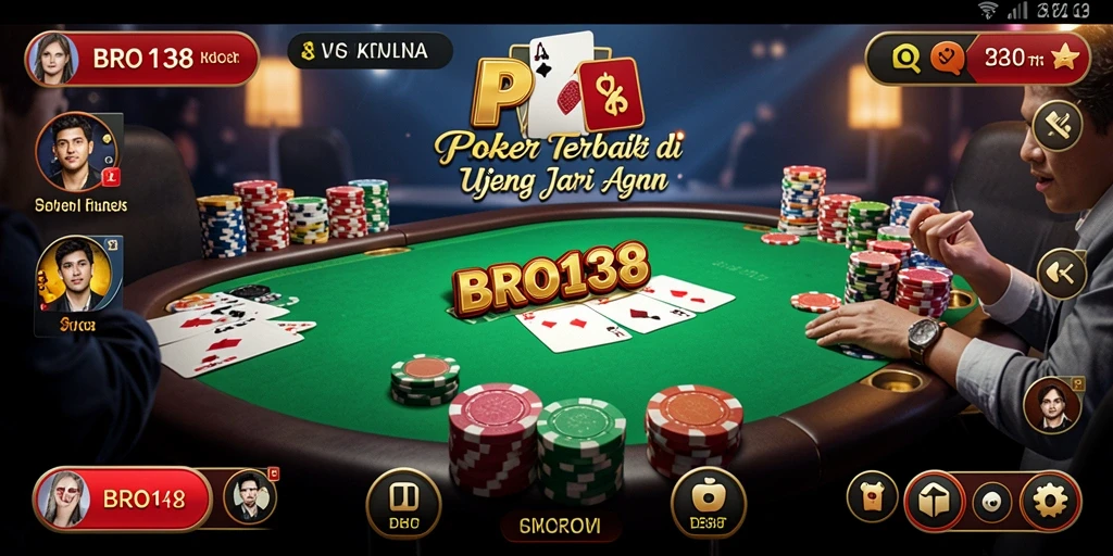 Gameplay BRO138 yang penuh aksi dalam permainan Poker.