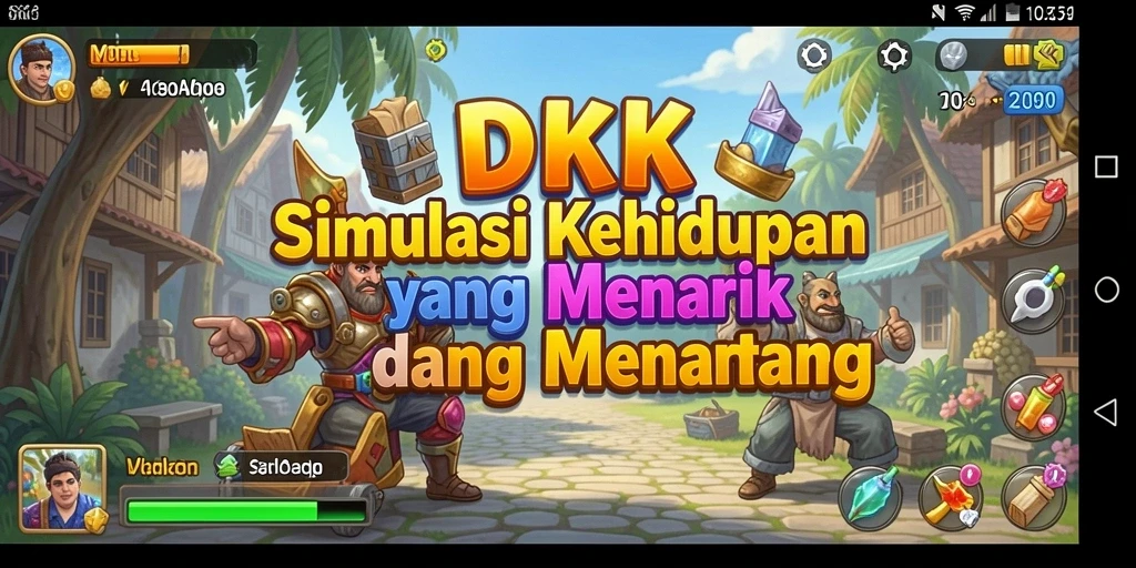 Gameplay DKK menunjukkan simulasi kehidupan yang imersif dan interaktif.