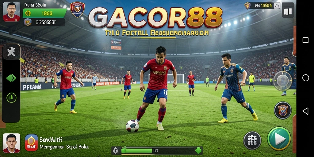 Tampilan menarik dari pertandingan sepak bola di GACOR88.