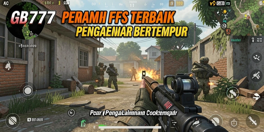 Tangkapan layar utama GB777 menampilkan aksi tembak-menembak intens.