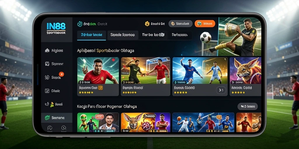 Screenshot IN88 menampilkan fitur taruhan olahraga yang menarik dan antarmuka pengguna yang ramah.