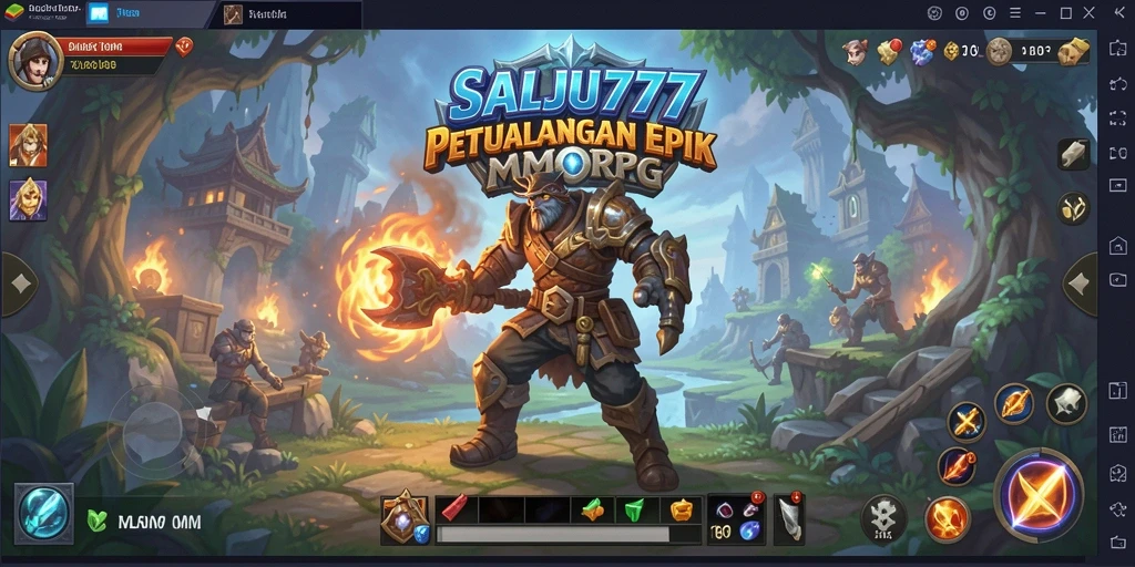 Screenshot menunjukkan aksi epik dalam pertempuran di SALJU777.