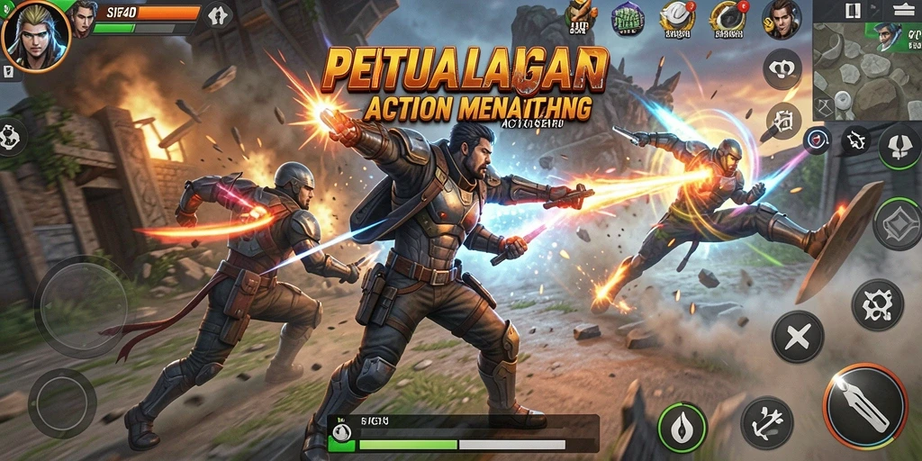 Tangkapan layar gameplay SINTE4D menampilkan aksi seru dan grafis memukau.