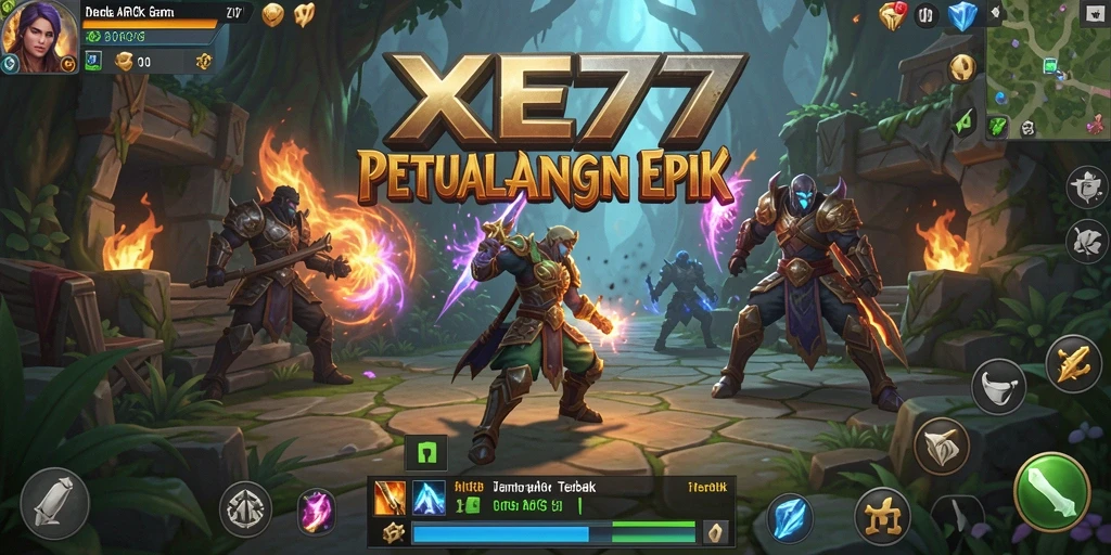 Tampilan gameplay seru dan aksi mendebarkan di XE77.